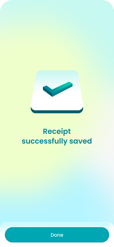 Kipkip receipt scanned successfully screen